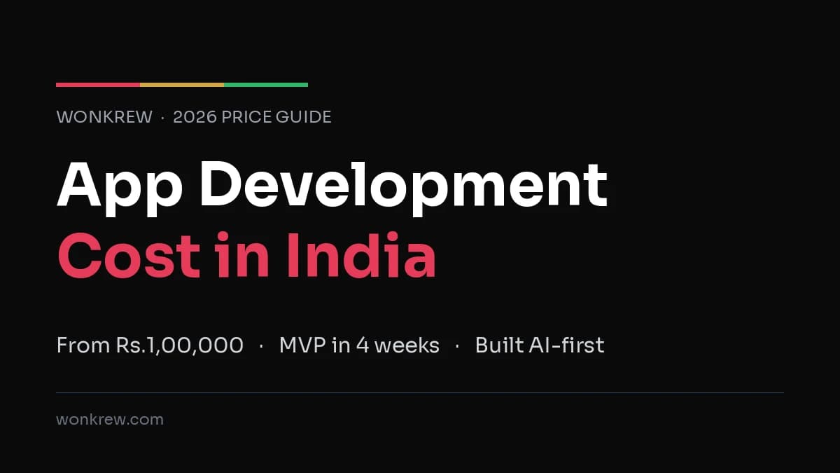 App development cost in India, 2026 price guide